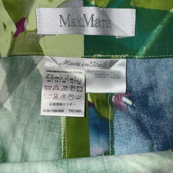 Max Mara Tropical Green Palm Pants - Picture 3 of 3